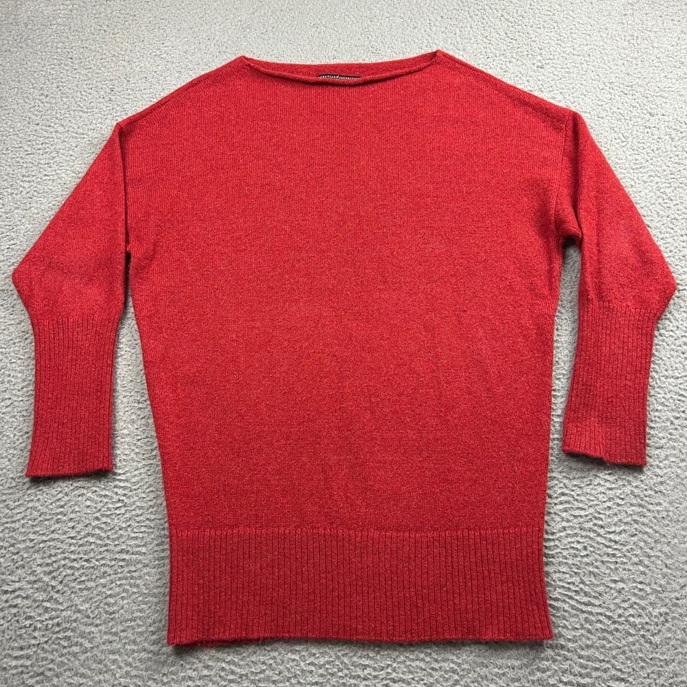 Peruvian Connection Sweater Womens Large Red 100% Royal Alpaca Pullover Knit
